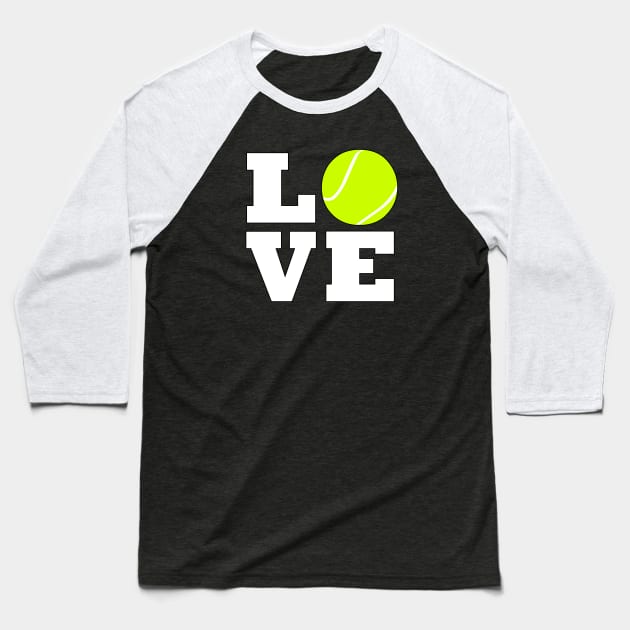 Tennis LOVE Tennis Player or Coach Sports Graphic Baseball T-Shirt by Sports Stars ⭐⭐⭐⭐⭐